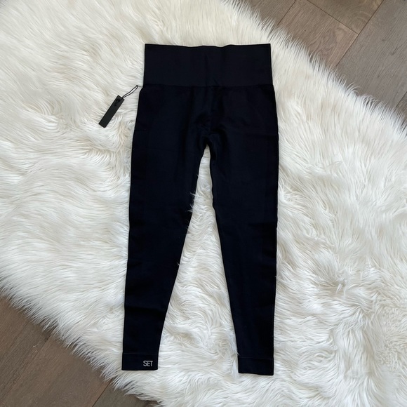 SET ACTIVE NWT Sculptflex Core Collection Leggings Onyx Black M - Picture 4 of 5